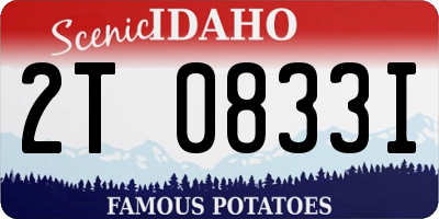 ID license plate 2T0833I
