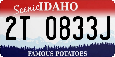 ID license plate 2T0833J