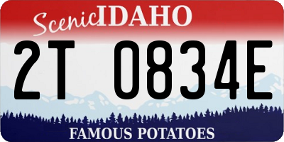 ID license plate 2T0834E