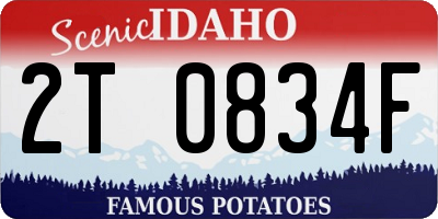 ID license plate 2T0834F