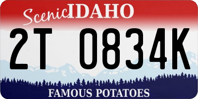 ID license plate 2T0834K