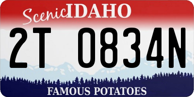 ID license plate 2T0834N