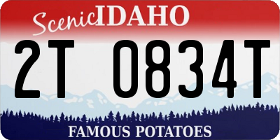 ID license plate 2T0834T