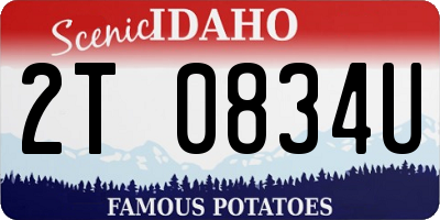 ID license plate 2T0834U