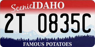 ID license plate 2T0835C
