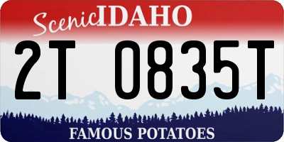 ID license plate 2T0835T
