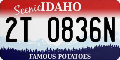 ID license plate 2T0836N