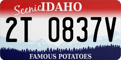 ID license plate 2T0837V