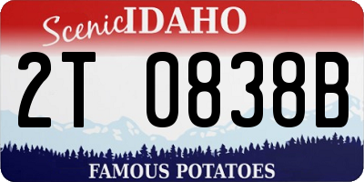 ID license plate 2T0838B