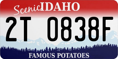 ID license plate 2T0838F
