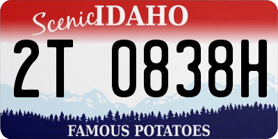 ID license plate 2T0838H