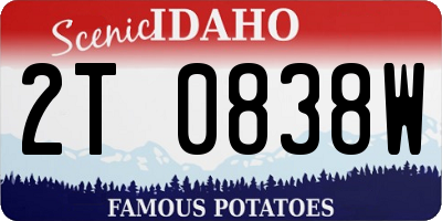 ID license plate 2T0838W