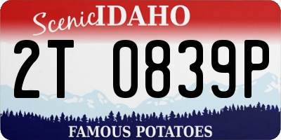 ID license plate 2T0839P