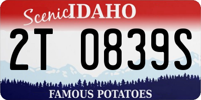 ID license plate 2T0839S