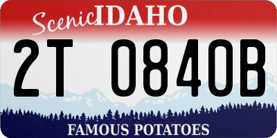 ID license plate 2T0840B