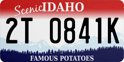 ID license plate 2T0841K
