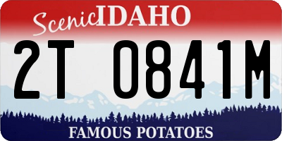 ID license plate 2T0841M