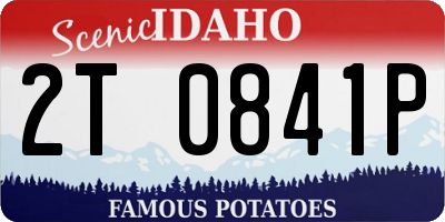 ID license plate 2T0841P