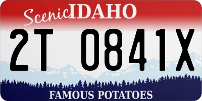ID license plate 2T0841X