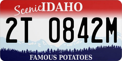 ID license plate 2T0842M