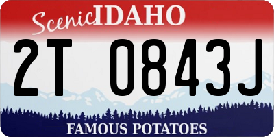 ID license plate 2T0843J