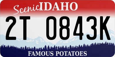ID license plate 2T0843K