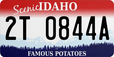 ID license plate 2T0844A