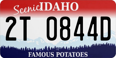 ID license plate 2T0844D