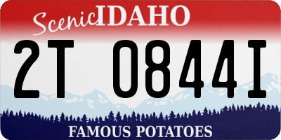 ID license plate 2T0844I