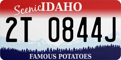 ID license plate 2T0844J