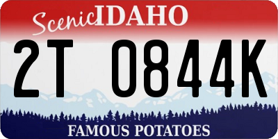 ID license plate 2T0844K