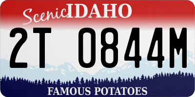 ID license plate 2T0844M