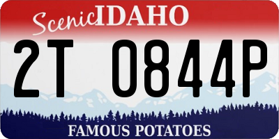 ID license plate 2T0844P