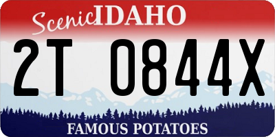 ID license plate 2T0844X