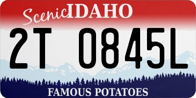 ID license plate 2T0845L