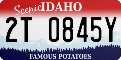 ID license plate 2T0845Y