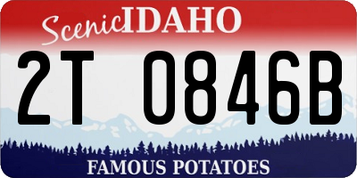 ID license plate 2T0846B