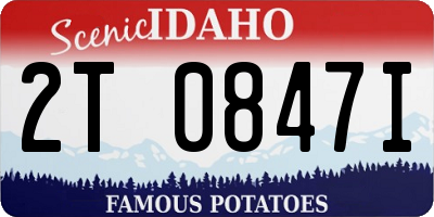 ID license plate 2T0847I