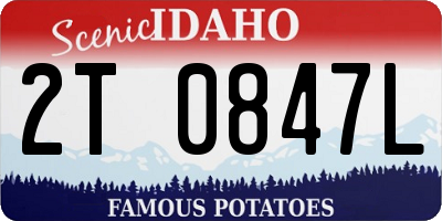 ID license plate 2T0847L