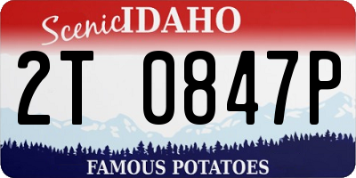 ID license plate 2T0847P