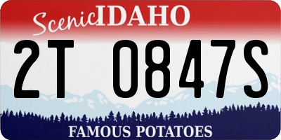 ID license plate 2T0847S