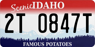 ID license plate 2T0847T