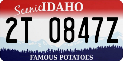 ID license plate 2T0847Z