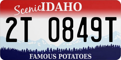 ID license plate 2T0849T