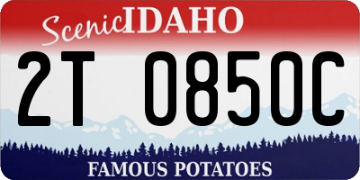 ID license plate 2T0850C