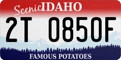 ID license plate 2T0850F