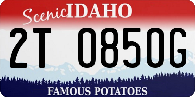 ID license plate 2T0850G