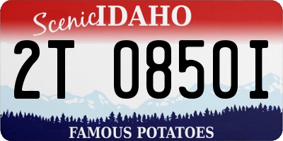 ID license plate 2T0850I