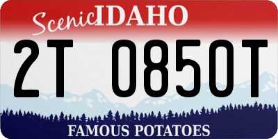 ID license plate 2T0850T