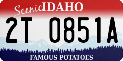 ID license plate 2T0851A